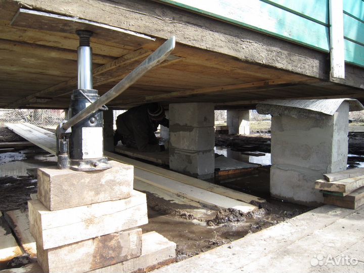 Подъем домов замена венцов