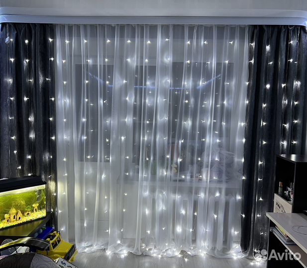 Гирлянда штора новая