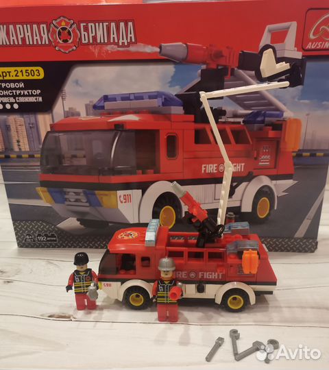 Конструктор пожарная машина 192 дет