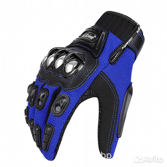 Мото перчатки Madbike Metal, металлические вставки