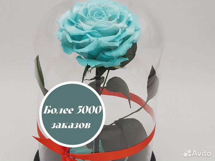 Неувядающая роза в колбе