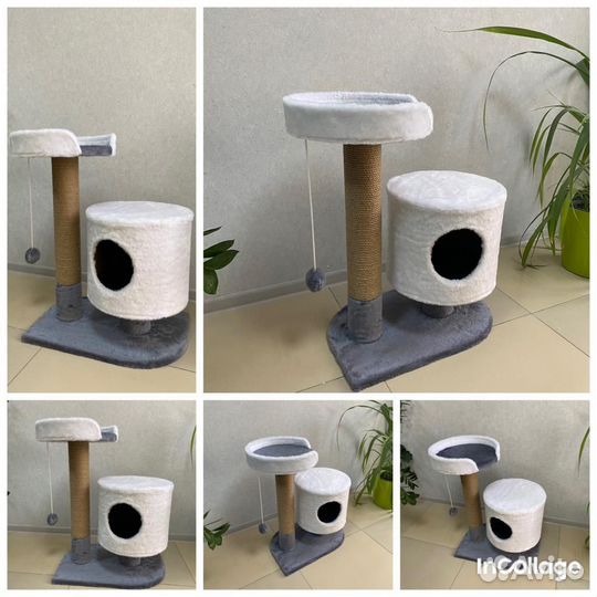 Домики для кошек и когтеточки, комплексы