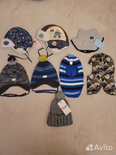 Шапки, шлемы, бейсболки, рукавицы, варежки,пинетки