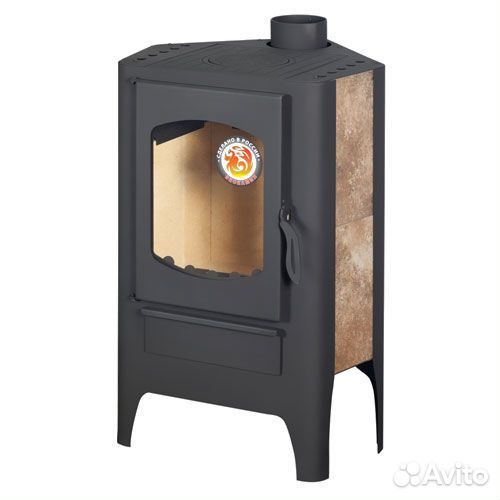 Печь-камин эко угловая с плитой