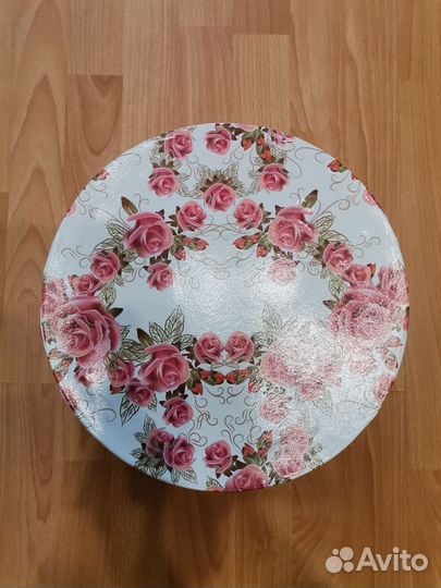 Чайный сервиз новый на 6 персон круглая коробка