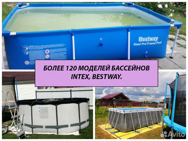 Каркасный бассейн 450х220х84см
