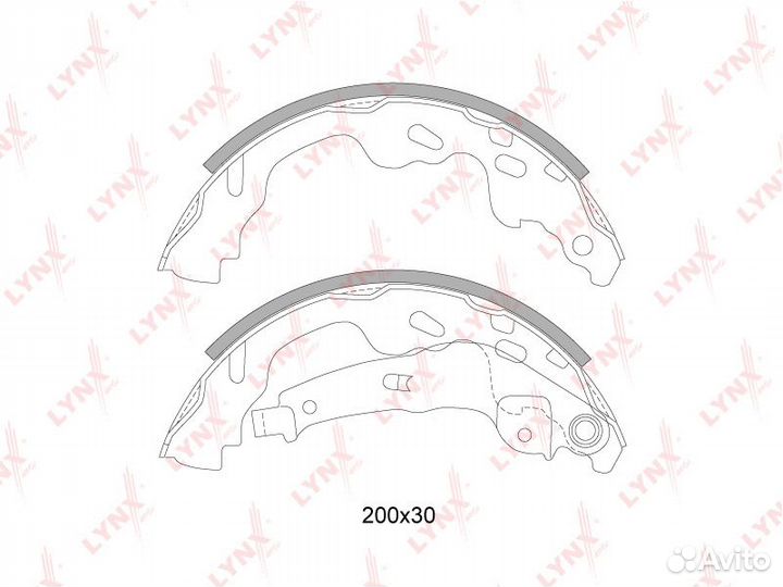 Колодки тормозные задние барабанные BS7526 lynx