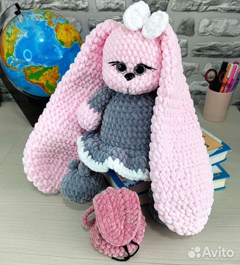 Мягкая игрушка зайка / Подарок на 1 сентября