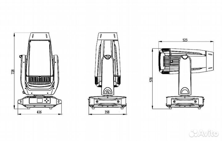 Silver star SS9481SCM neptune 700 profile, Компактная всепогодная «поворотная голова»