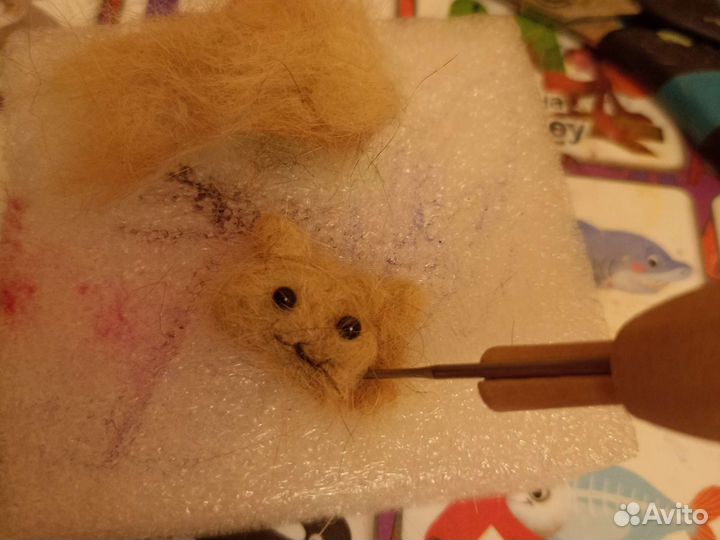 Котик из шерсти