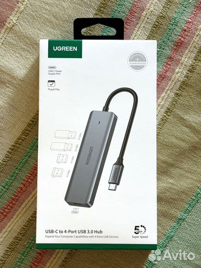 USB Хаб ugreen CM219 (70336) 4-Port USB 3.0 Type-C