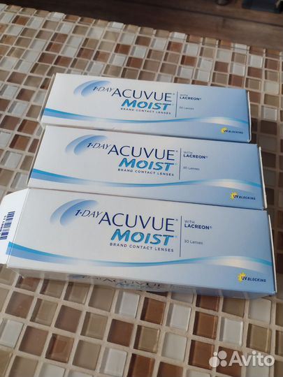 Линзы +3.25 однодневные acuvue Moist