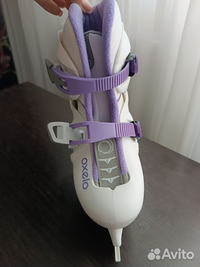 Коньки фигурные детские раздвижные, размер 32-34