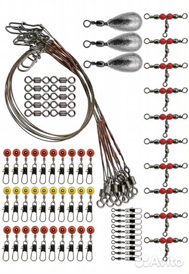 Набор рыболовных приманок и снастей 95 в 1