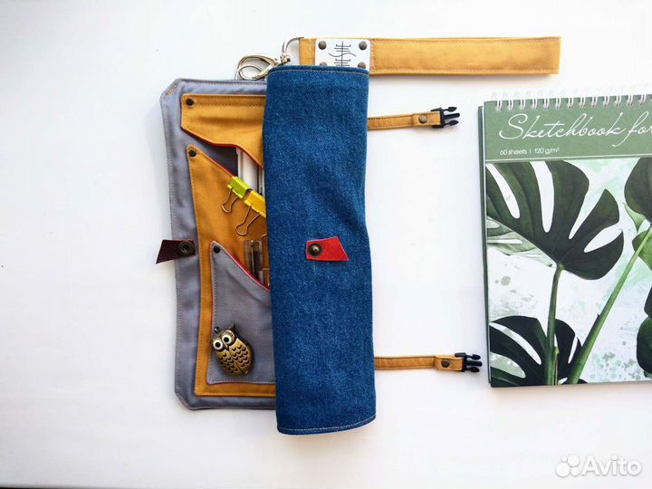 Пенал - скрутка для кистей,карандашей