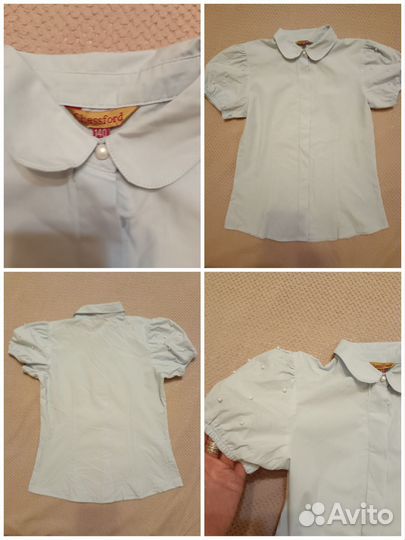 Рубашка блузка школьная 140. 146