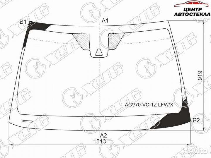 Стекло лобовое(1кам) Toyota Camry(XV70) 17-21