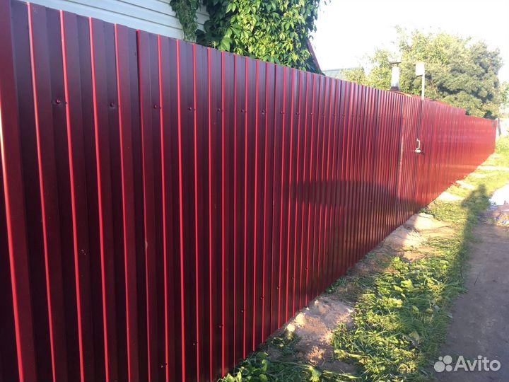 Установка заборов из профлиста