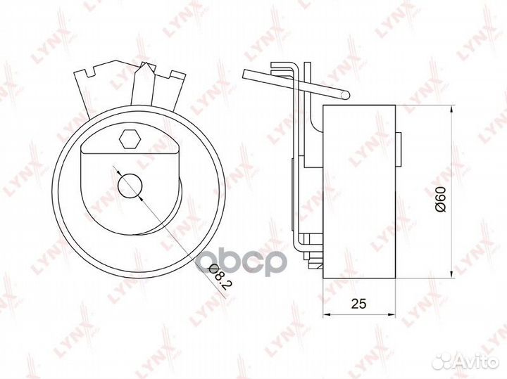 PB-1013 Натяжной ролик / грм lynxauto PB-1013 L