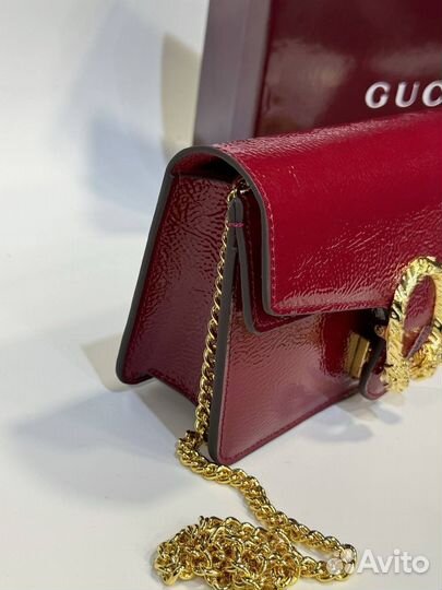 Сумка красная gucci premium