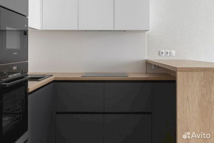 П-образная кухня в современных цветах