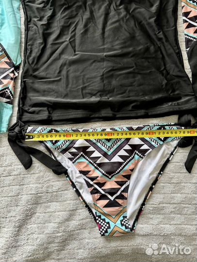 Купальник с рашгардом мама+дочка family look