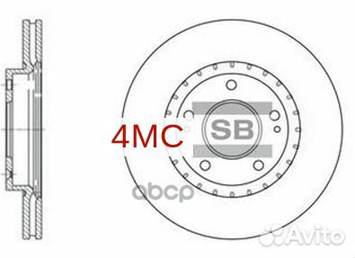 Диск тормозной передний SD1071 Sangsin brake