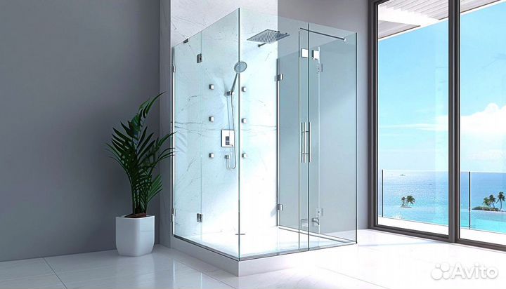 Стеклянная душевая кабина
