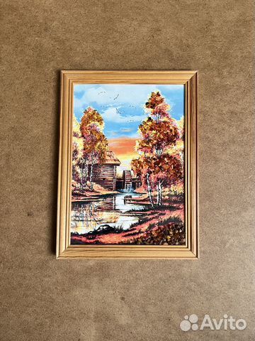 Картина с янтарем