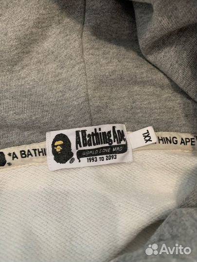 Толстовка на молнии Bape Camo Shark