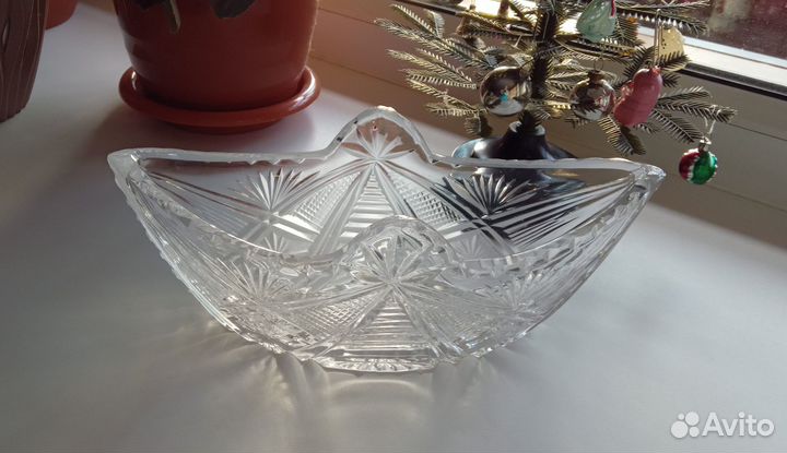 Салатник хрустальный Ладья СССР