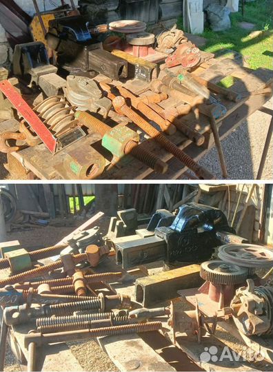 Тиски. Лебёдка полиспас. Винты, редуктор