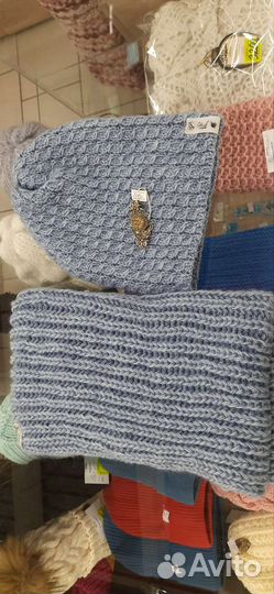 Комплект шапка и снуд женский ручная работа