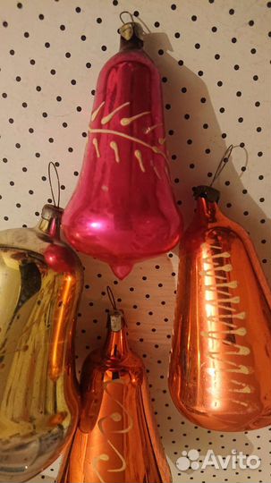 Колокол Прожектор Сосульки елочные игрушки СССР