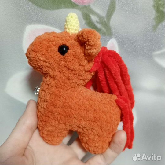 Вязаная пони единорог брелок Под заказ