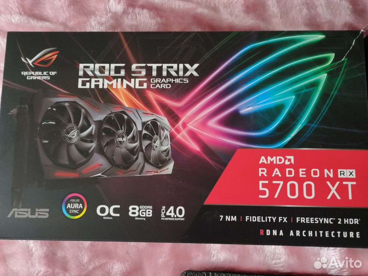 Видеокарта asus ROG strix RX 5700 XT