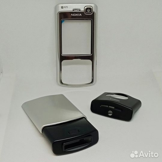 Корпус nokia N70 чёрный-серебро