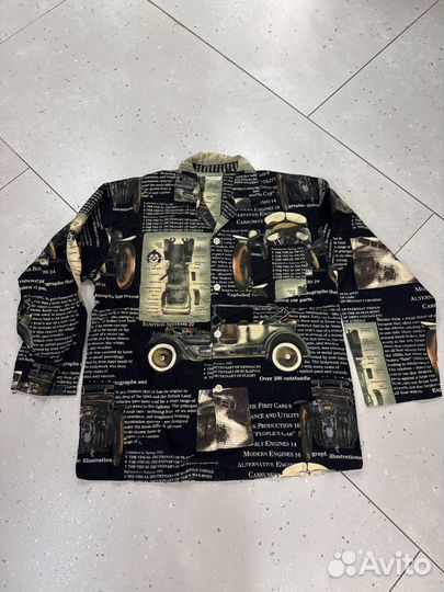 Винтажная американская муж фланель рубашка 52