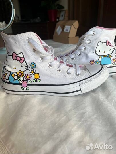 Кеды converse x hello kitty