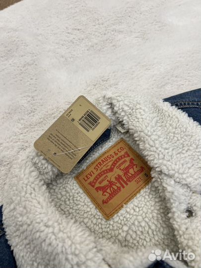 Джинсовая куртка Levis шерпа S M Оригинал