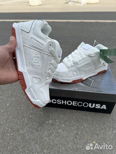 Кроссовки Dc shoes stag белые