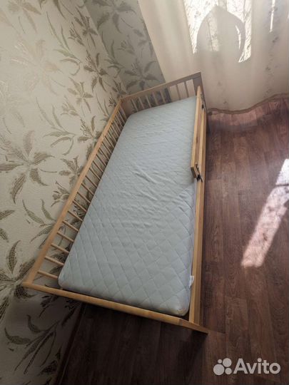 Кровать IKEA Гулливер и Матрас vyssa+бортик