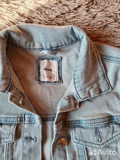 Джинсовая куртка для девочки 158р