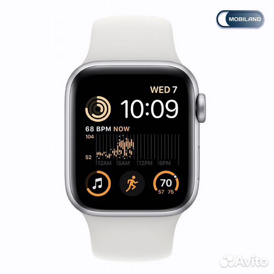 Apple Watch Series SE 2022 44 мм Silver/White M/L