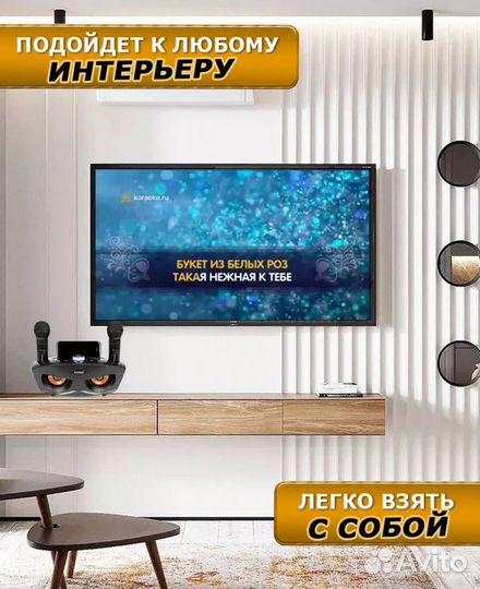 Колонка беспроводная с 2 микрофонами