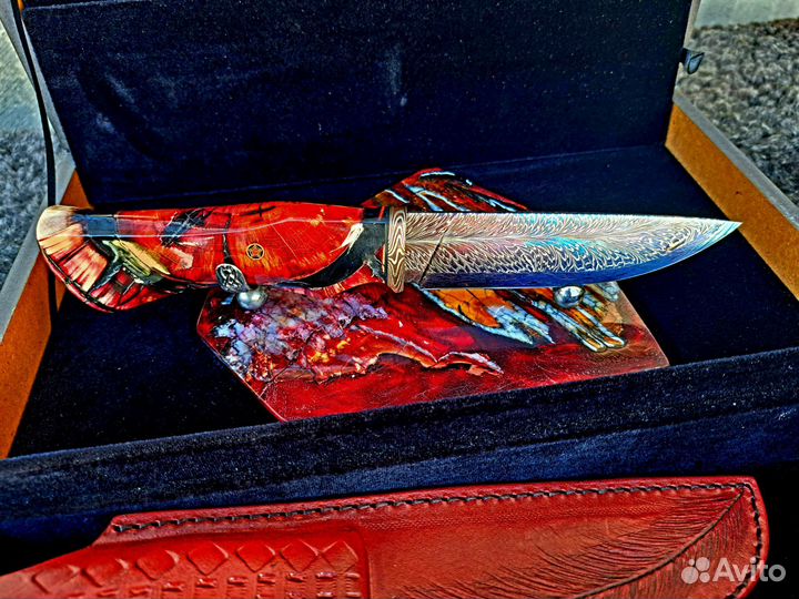 Элитный нож мазаичный дамаск