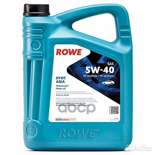 Масло Rowe 5/40 Hightec Synt asia acea C3, API