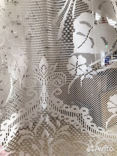 Тюль с бахромой