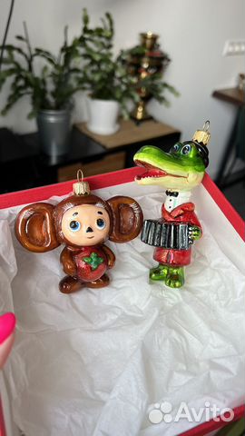 Игрушки елочные Чебурашка и Гена от Союзмультфильм купить в Москве ...