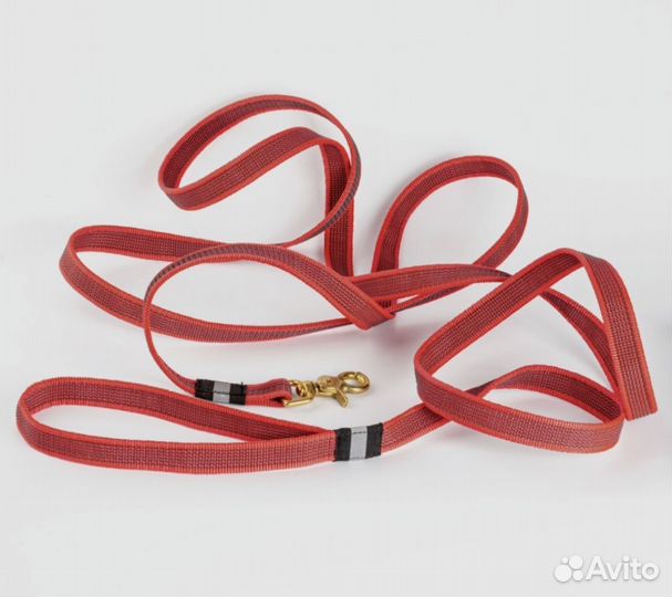 Поводок Амуничи прорезин., карабин из латуни, 3м